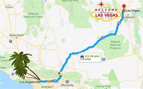 distance from la to vegas.